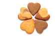 © sherlesi  - Butter cookies in the shape of heart isolated on white background