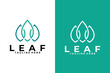 leaf logo set icon vector