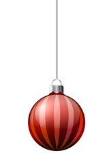 Wall Mural - Christmas balls baubles burst  decorative bulbs isolated  rendering.PNG file.