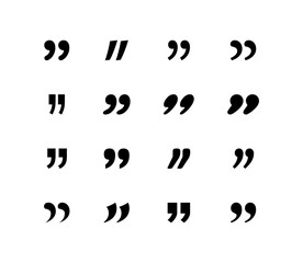 Wall Mural - quote. quotes vector collection. quotemarks. quote mark icon. speech marks. black quotes for talk bu