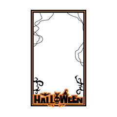 Canvas Print - Creepy halloween frame instagram story template design