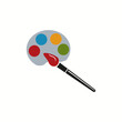 © Olena - painting tools color palette and brush Vector