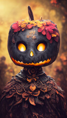 Wall Mural - Halloween Pumpkin Doll