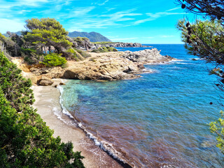 Canvas Print - View of the Embiez island, South of France