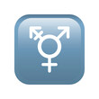 Transgender button emoji icon. LGBTQ symbol modern, simple, vector, icon for website design, mobile app, ui. Vector Illustration