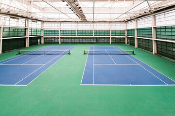 Wall Mural - Indoor tennis court with nobody