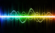© FireflyLight - Multicolored sound wave on black background