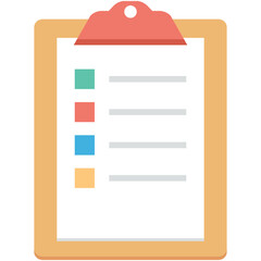 Wall Mural - Checklist Colored Vector Icon