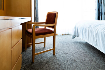 Wall Mural - Wooden desk and chair in bedroom