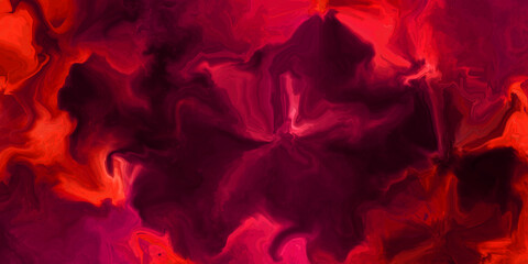 Luxurious colorful dark pink and red gradient acrylic onyx paint liquid marble wallpaper. Abstract pink acrylic pours liquid marble surface design. Beautiful fluid abstract paint background. 
