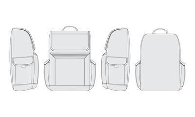 Wall Mural - backpack vector