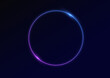 Neon swirl blue Line spiral Glow ring Circle light