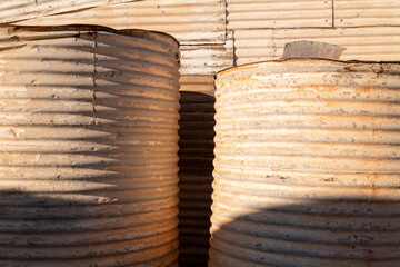 Wall Mural - old rainwater tanks, Gwalia Ghost town