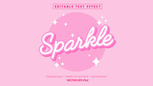 Editable Sparkle Font Design. Alphabet Typography Template Text Effect. Lettering Vector Illustration For Product Brand And Business Logo.
