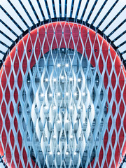 Aufkleber - Details of ceiling of modern architecture. building abstract background pattern