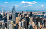 Fototapeta  - New York City skyline, panorama with skyscrapers in Midtown Manhattan