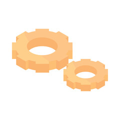 Sticker - isometric gears cogwheel