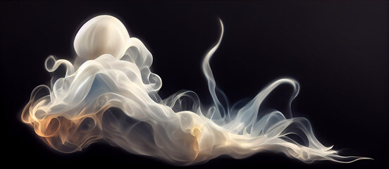 white smoke black background