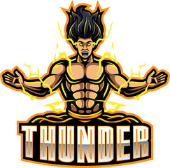 Canvas Print - Thunder esport mascot