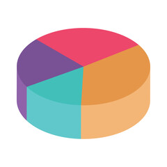 Canvas Print - isometric financial diagram