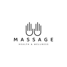 Creative Massage Spa Line Art Logo Design