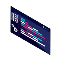 Sticker - isometric website development