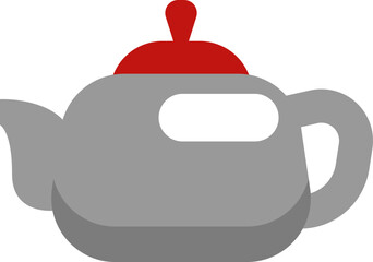 Sticker - Kitchen teapot, illustration, vector on a white background.