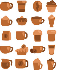 Wall Mural - Coffee tasting, illustration, vector on a white background.