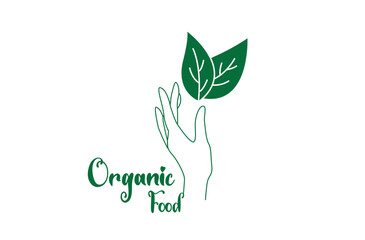 Wall Mural - organic food icon vector illustration 