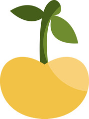 Sticker - Yellow cherry, illustration, vector on a white background.