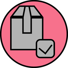 Poster - Shopping parcel in place, illustration, vector on a white background.