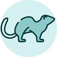 Poster - Mammal otter, illustration, vector on a white background.