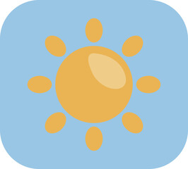 Sticker - International childrens day sun, illustration, vector on a white background.