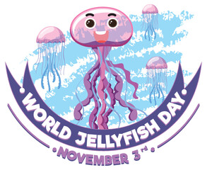 Sticker - World Jellyfish Day Logo Design