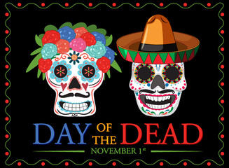 Wall Mural - Day of the dead banner