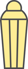 Sticker - Long bottle of parfume, illustration, vector on a white background.