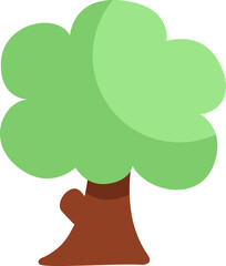 Sticker - Big spring tree, illustration, vector on a white background.