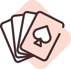 Sticker - Magic cards, illustration, vector on a white background.