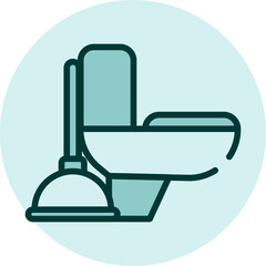 Wall Mural - Toilet cleaner, illustration, vector on a white background.