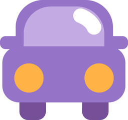 Sticker - Kindergarten car, illustration, vector on a white background.