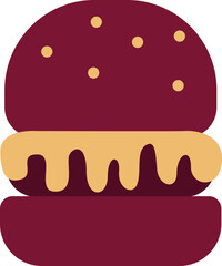 Wall Mural - School burger, illustration, vector on a white background.