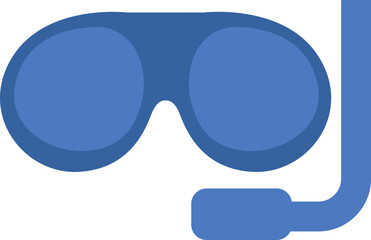 Poster - Blue sea glasses, illustration, vector on a white background.