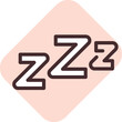 Dream zzz, illustration, vector on a white background.
