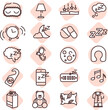 Sleep icon pack, illustration, vector on a white background.