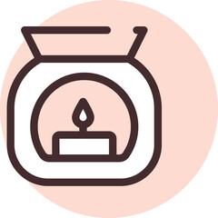 Sticker - Aroma candle, illustration, vector on a white background.