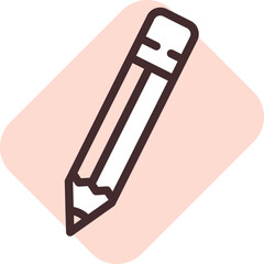 Sticker - Stationery pen, illustration, vector on a white background.