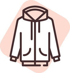 Poster - Clothing coat, illustration, vector on white background.