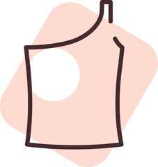 Sticker - Clothing tank top, illustration, vector on white background.