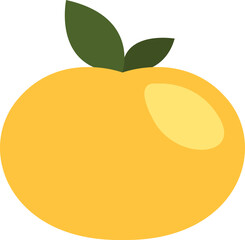 Wall Mural - Yellow apple, illustration, vector on white background.