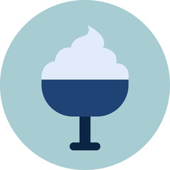 Canvas Print - Junk food ice cream, illustration, vector on white background.